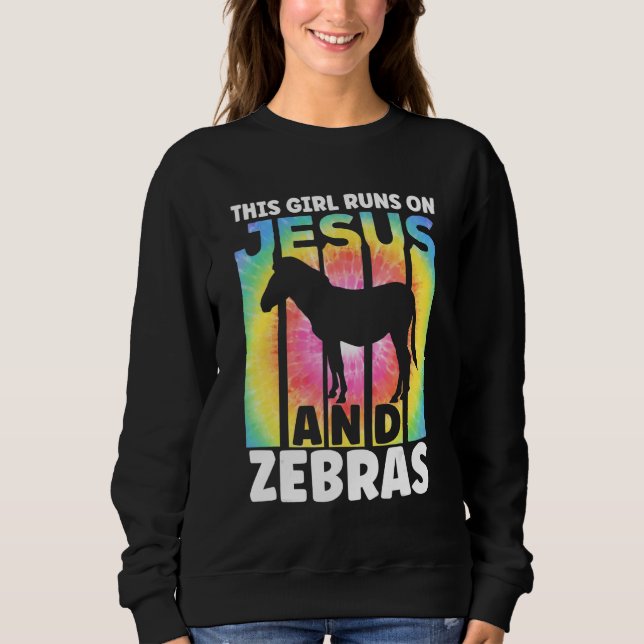 Sweatshirt Zebra Outfit for Zebra Lovers for Women Girls_2 (Devant)