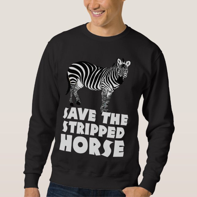 Sweatshirt Zebra safari zookeeper  Africa for men women horse (Devant)