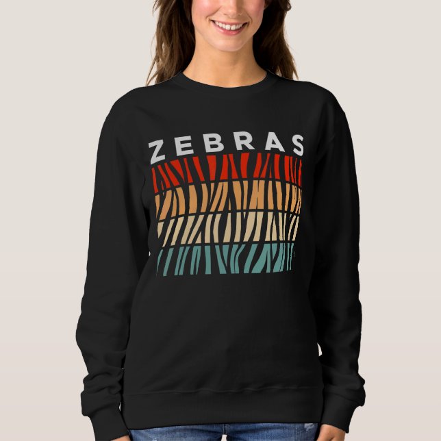 Sweatshirt Zebra Vintage Retro (Devant)