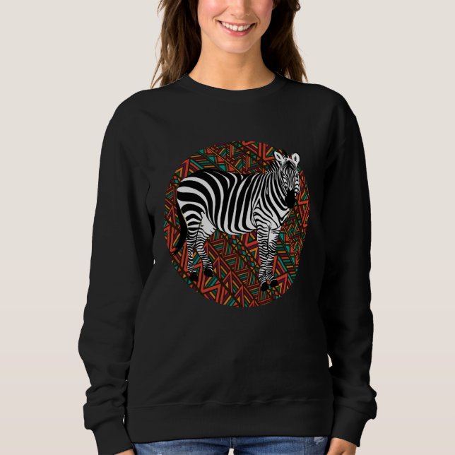 Sweatshirt Zebra  zoo stripes animal costume tropical wildern (Devant)