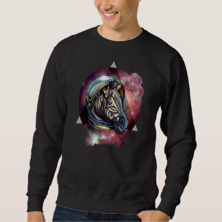 Sweatshirt Zèbre cosmique Zèbre Zèbre espace astronaute Zèbre