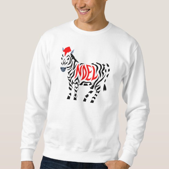 Sweatshirt Zèbre de Noel de Noël (Devant)