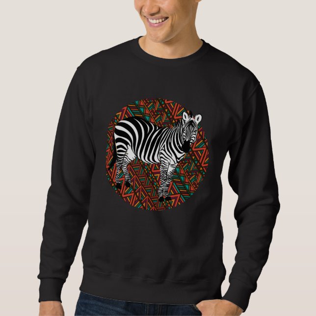 Sweatshirt Zèbre  zoo rayures animal déguisement tropical fau (Devant)