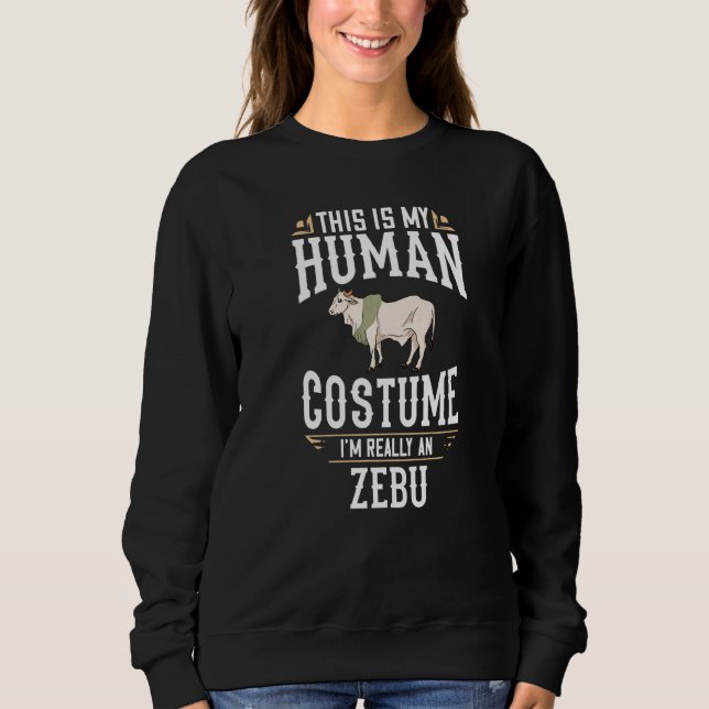 Sweatshirt Zebu Cow Brahman Bull Cattle Mini (Devant)