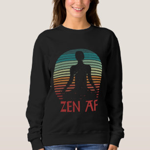 Sweatshirt Zen Af Méditation Vintage Citation De Yoga Pour Ho