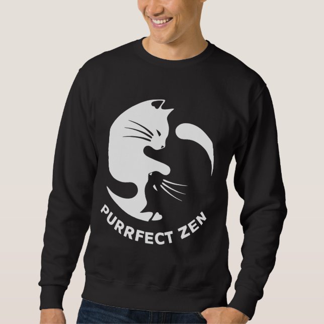 Sweatshirt Zen Purrfect Zen Relaxé Convient (Devant)