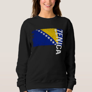 Sweatshirt Zenica Bosnie Drapeau Pour Hommes Femmes Enfants B