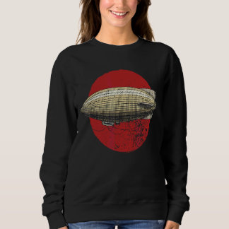 Sweatshirt Zeppelin Airship Retro Pilot Airship Vintage