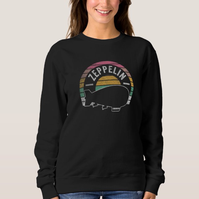 Sweatshirt Zeppelin Vintage Retro Zeppelin Dirigible Airship (Devant)