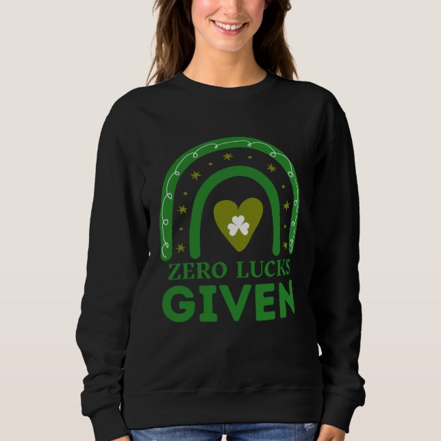 Sweatshirt Zéro chance donnée Jour de la Saint-Patrick Saint- (Devant)