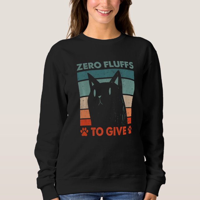 Sweatshirt Zéro Fluffs à Donner Chat Maman Chat Chaton Papa C (Devant)
