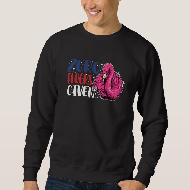 Sweatshirt Zéro troupeaux donnés  Animal  Flamant rose pour h (Devant)