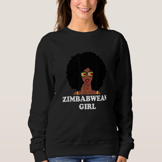 Sweatshirt Zimbabwean Girl Zimbabwe (Devant)