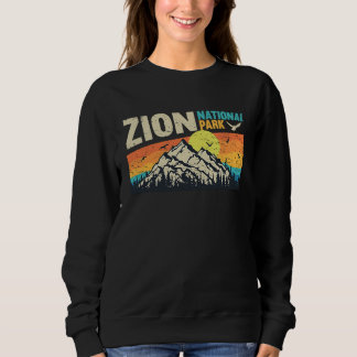 Sweatshirt Zion National Park Cool Vintage Retro Utah Vacatio