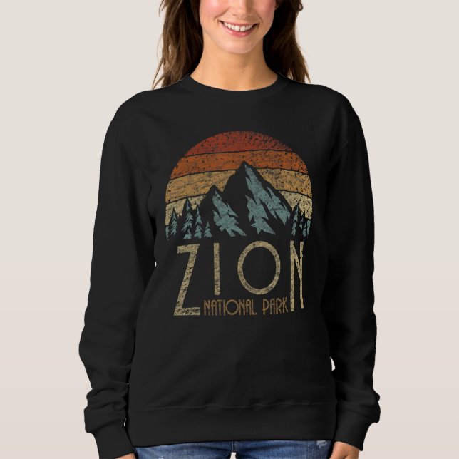 Sweatshirt Zion Utah Beehive State National Parks Mighty 5 Re (Devant)