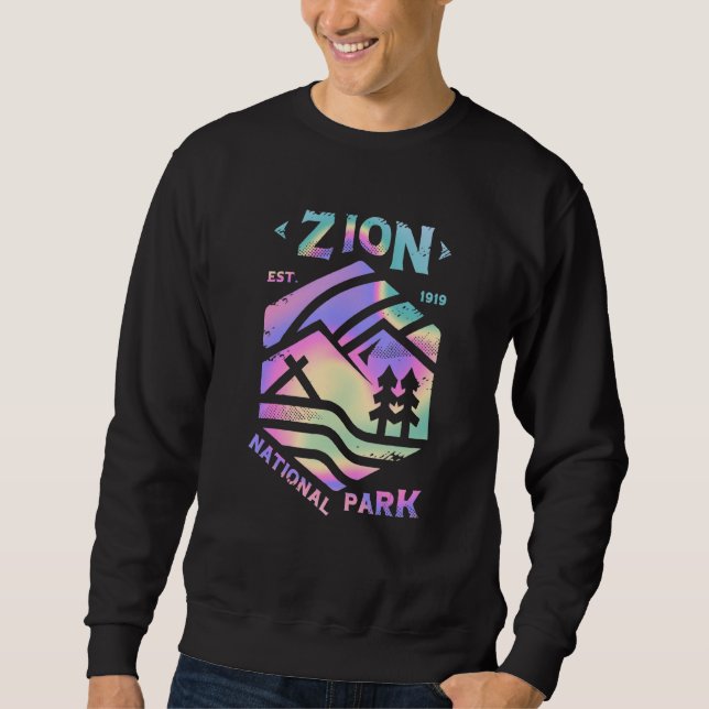 Sweatshirt Zion Utah Beehive State National Parks Mighty 5 Te (Devant)
