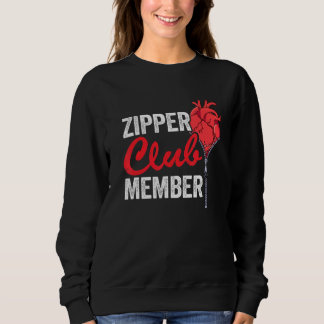 Sweatshirt Zipper Club Membre Bypass Open Heart Surgery Recov