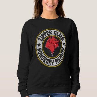 Sweatshirt Zipper Club Membre Honoraire Bypass Open Heart Sur