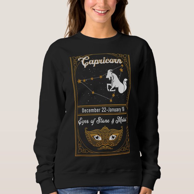 Sweatshirt Zodiac Anniversaire Astrologie Signe Capricorne Ye (Devant)