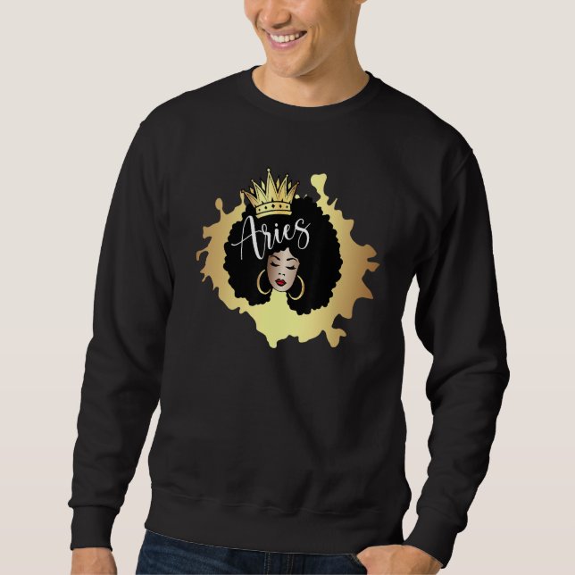Sweatshirt Zodiac Aries d'Amérique africaine (Devant)
