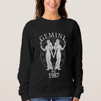 Sweatshirt Zodiac Gemini Twins Né en 1987