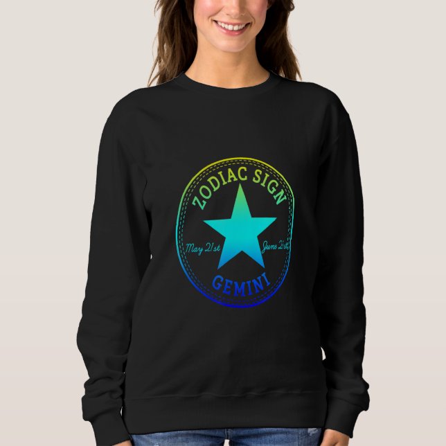 Sweatshirt ZODIAC SIGN GEMINI born in May & June Astrology Ho (Devant)