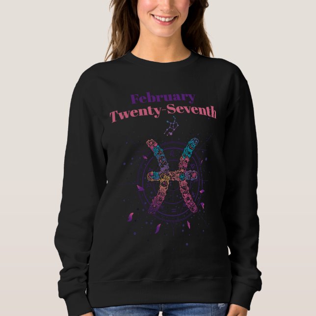 Sweatshirt Zodiac sign Pisces 27th February Pisces (Devant)