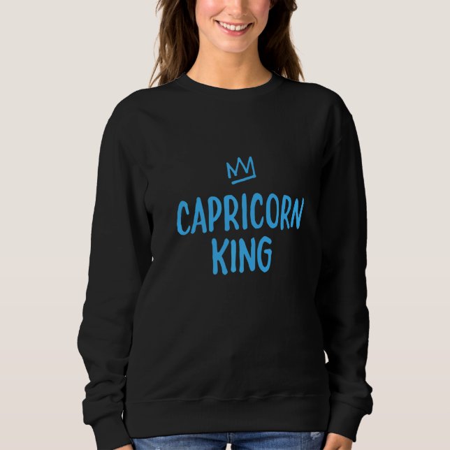 Sweatshirt Zodiac Star Sign Astrology Horoscope  King Caprico (Devant)