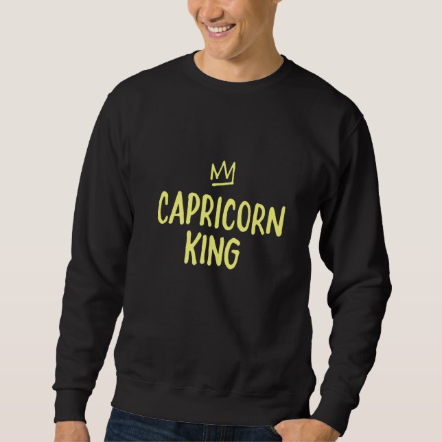 Sweatshirt Zodiac Star Sign Astrology Horoscope  King Caprico (Devant)