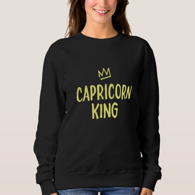 Sweatshirt Zodiac Star Sign Astrology Horoscope  King Caprico (Devant)