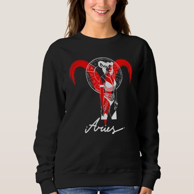 Sweatshirt Zodiaque Astrologie Horoscope Gothique Bélier (Devant)