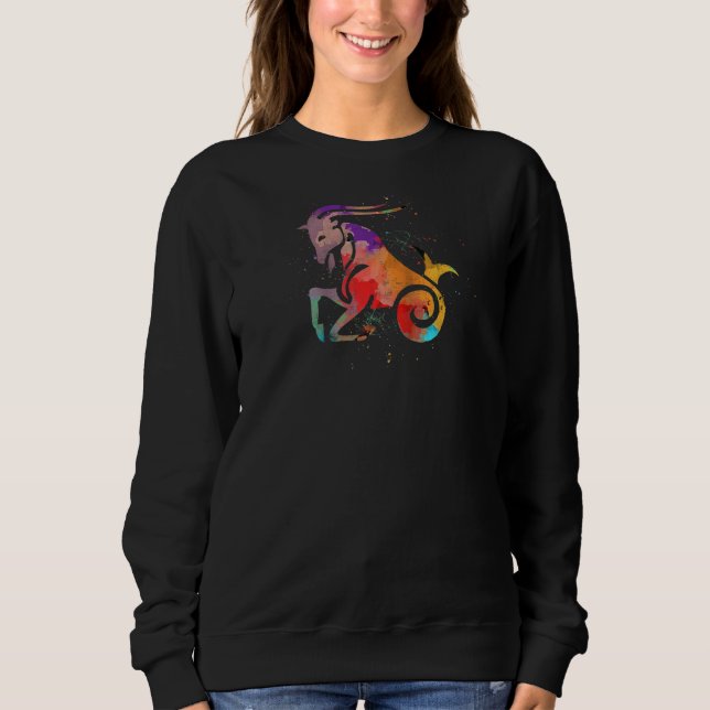 Sweatshirt Zodiaque Pour Capricorne Chèvre Oeuvre Horoscope A (Devant)