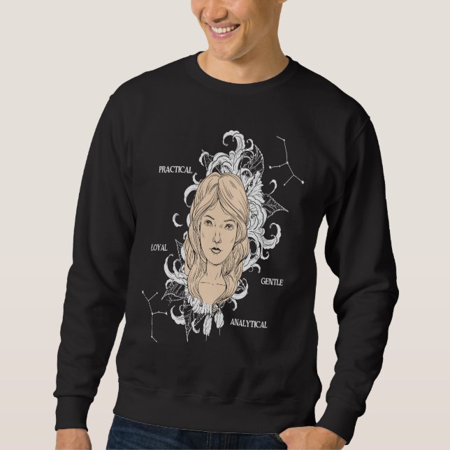 Sweatshirt Zodiaque Vierge impression arrière (Devant)