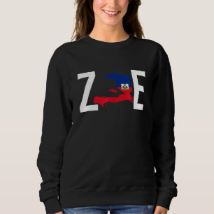 Sweatshirt Zoe Life Lips Haitian Pride Perfect Haïti Flag Day