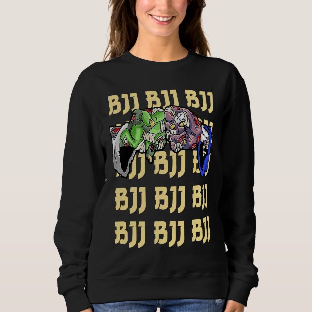 Sweatshirt Zombie BJJ Fist Bump Slap Bump Roll Jiu Jitsu MMA  (Devant)