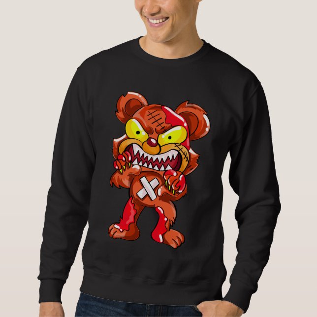 Sweatshirt Zombie Déplaisant Kawaii Ours en Teddy (Devant)