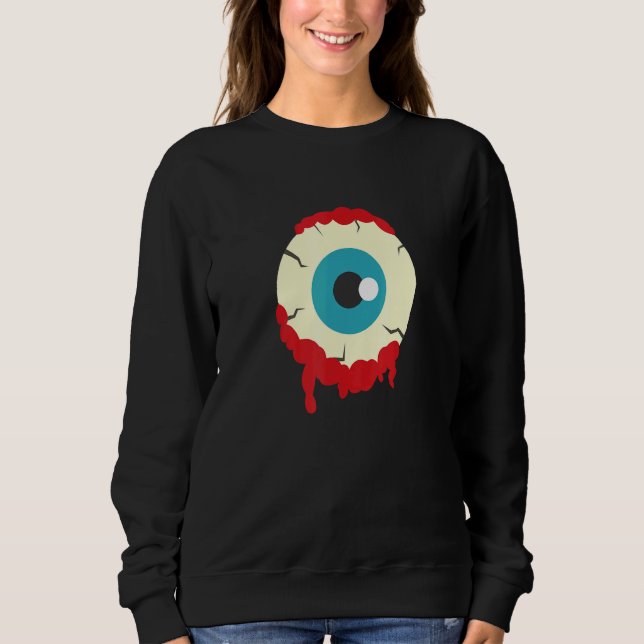Sweatshirt Zombie Eyeball Épouvantable Halloween Épouvantable (Devant)