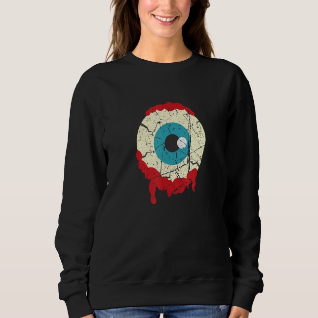 Sweatshirt Zombie Eyeball Halloween Scary Zombie   (Devant)