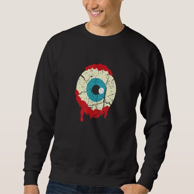 Sweatshirt Zombie Eyeball Halloween Scary Zombie   (Devant)