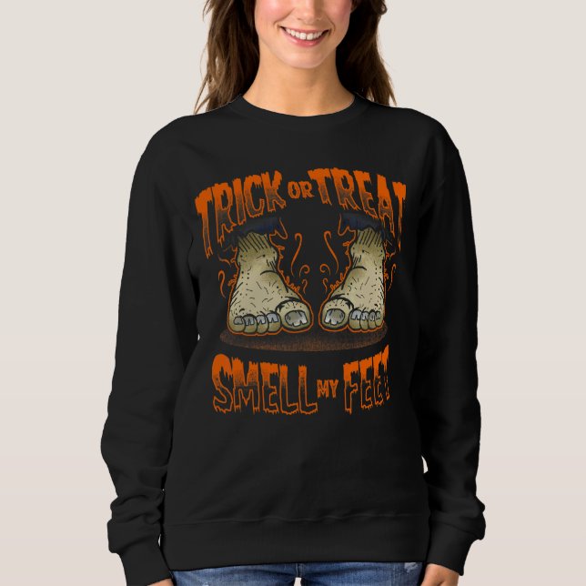 Sweatshirt Zombie Halloween Trick Ou Traiter Mignonne (Devant)