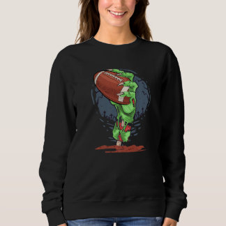 Sweatshirt Zombie Hands football Ball  Halloween Horror Scary