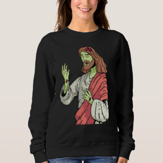Sweatshirt Zombie Jésus Lazy Costume d'Halloween chrétien
