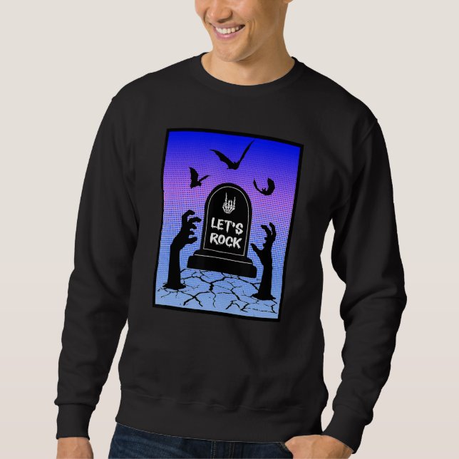 Sweatshirt Zombie Needs To Rock Halloween Undead Design (Devant)