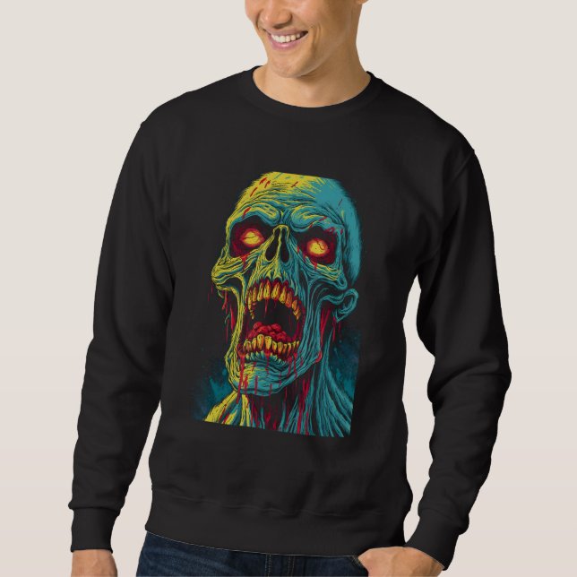 Sweatshirt Zombie par Halloween d'Horreur Hantée 1 (Devant)