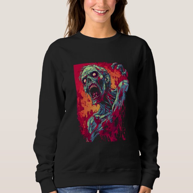 Sweatshirt Zombie par Haunted Horror Halloween 2 (Devant)