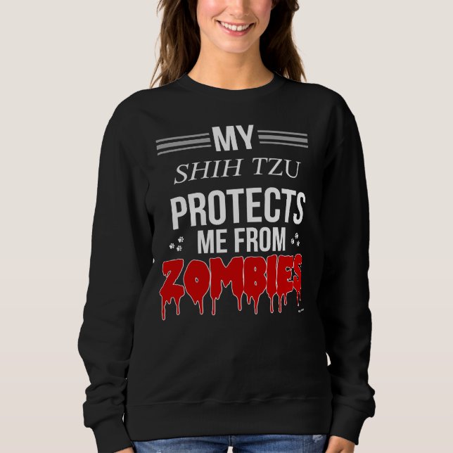 Sweatshirt Zombie Shih Tzu Pour Propriétaire Shih Tzu (Devant)