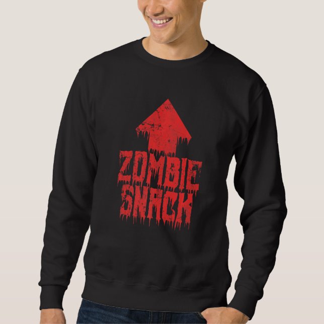 Sweatshirt Zombie Snack Manger Cerveaux Halloween (Devant)