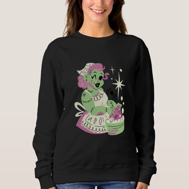 Sweatshirt Zombie Woman Mom Clean Halloween (Devant)