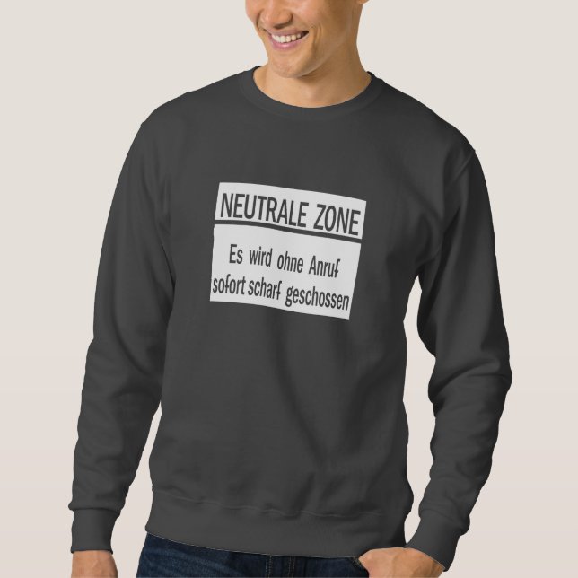 Sweatshirt Zone de Neutrale, mur de Berlin, Signe de (Devant)