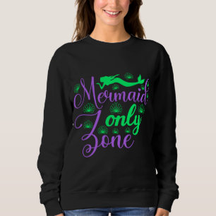 Sweatshirt Zone de sirène seulement dans Neon Green et Purple